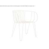 Garden chair made of galvanized steel with armrests Huachos