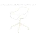 Swivel chair made of polypropylene, on trestles, with armrests Budgewoi