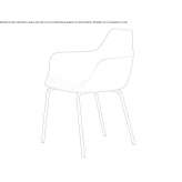 Polyethylene chair with stackable armrests Boka