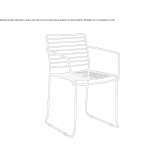 Garden chair made of galvanized steel with armrests Monsagro