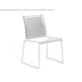 Vinytex garden chair stackable on a sled base Unverre