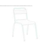 Garden chair made of powder-coated aluminum Citerna