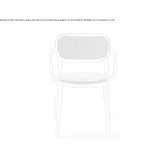 Technopolymer chair with armrests Shokan