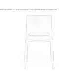 Technopolymer garden chair, stackable Susacon