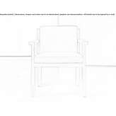 Garden chair upholstered in fabric with armrests Soleto