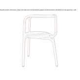Metal chair, painted, stackable Sojuela
