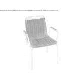 Garden chair with armrests Meyreuil
