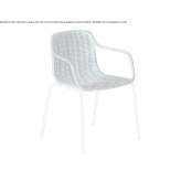 Rope garden chair with stackable armrests Jalkovec
