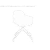 Polypropylene chair on trestles with armrests Tatui