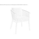 Fabric garden chair with armrests Galva