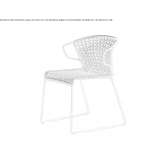 A stackable chair on a sled base Obaix