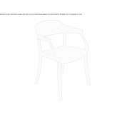 Polypropylene chair with stackable armrests Alepou