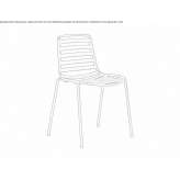 Stackable steel garden chair Vias