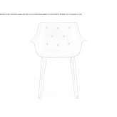 Technopolymer chair with armrests Atil