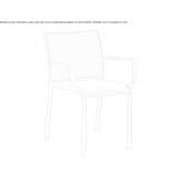 Aluminum garden chair with stackable armrests Senoba