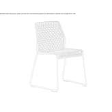 A stackable chair on a sled base Obaix