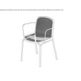 Mesh chair with stackable armrests Esloev