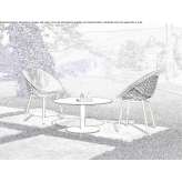 Upholstered steel chair Fonzaso