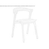 Teak garden chair with open backrest Montmelo