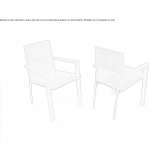 Chair upholstered in fabric with armrests Chardon