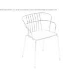 Garden chair with armrests Sneek