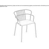 Garden chair with armrests Sneek