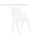 Oak chair with armrests, stackable Carberry