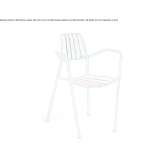 Garden chair with armrests Osik