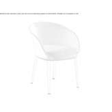 Aluminum garden chair with armrests Rosieres