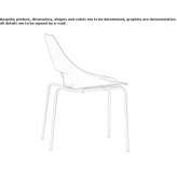 Technopolymer chair, stackable Cholula