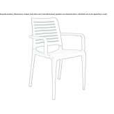 Garden chair made of polypropylene with armrests, stackable Wyrzysk