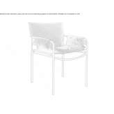 Stainless steel chair with armrests Budoia