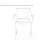 A chair with armrests that can be stacked Susacon