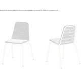 Stackable, upholstered stainless steel chair Kington