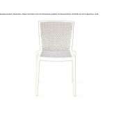 Technopolymer chair, stackable Zoquite