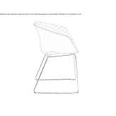 Restaurant chair with a polypropylene base in the shape of a sleigh Olivola