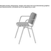 Steel chair with armrests Raheny
