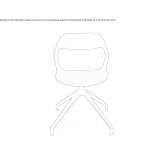 Swivel chair on polypropylene trestles Orista