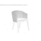 Garden chair in synthetic fiber and teak with armrests Infiesto