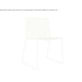 A steel garden chair with a sled base, stackable Holle