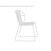 Steel chair on a sleigh base Bauvin