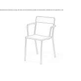 Plate chair with stackable armrests Sezemice