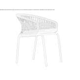 Rope garden chair with armrests Itasca