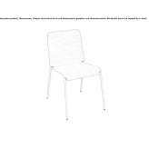 Batyline® upholstered and steel garden chair, stackable Kakucs