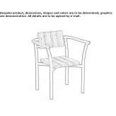 Garden chair made of steel and wood Dominowo