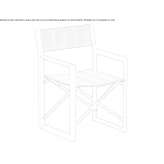 Aluminum garden chair with armrests Cewice