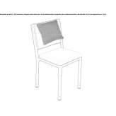 Stackable aluminum garden chair Volterra