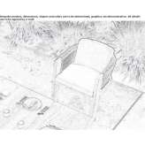 Garden chair with armrests Lamesley