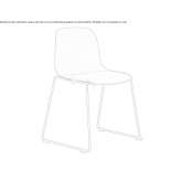 Polypropylene garden chair with a sleigh base Absam