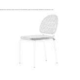 Powder-coated steel chair with integrated cushion Kalamos